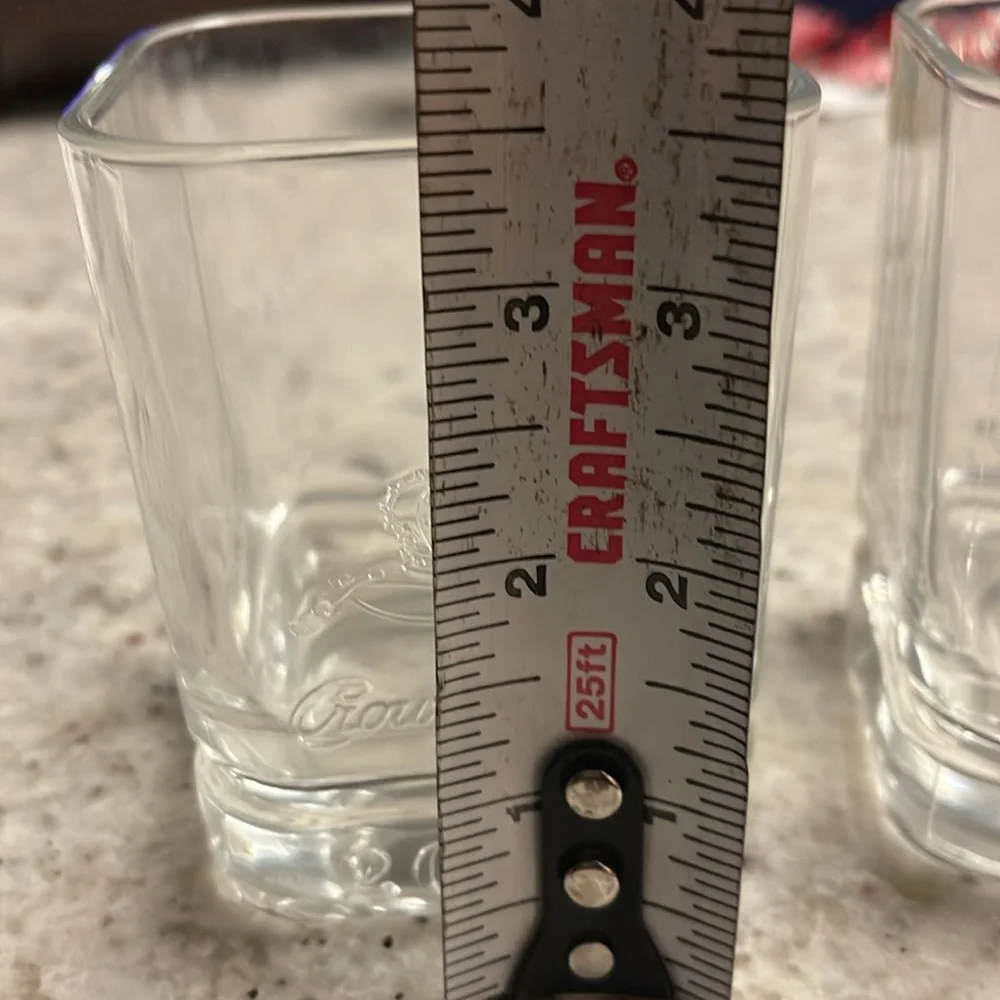 Vintage Crown Royal 2000 Y2K Rocks Glass Low Ball Man Cave Shot Glasses Man Cave